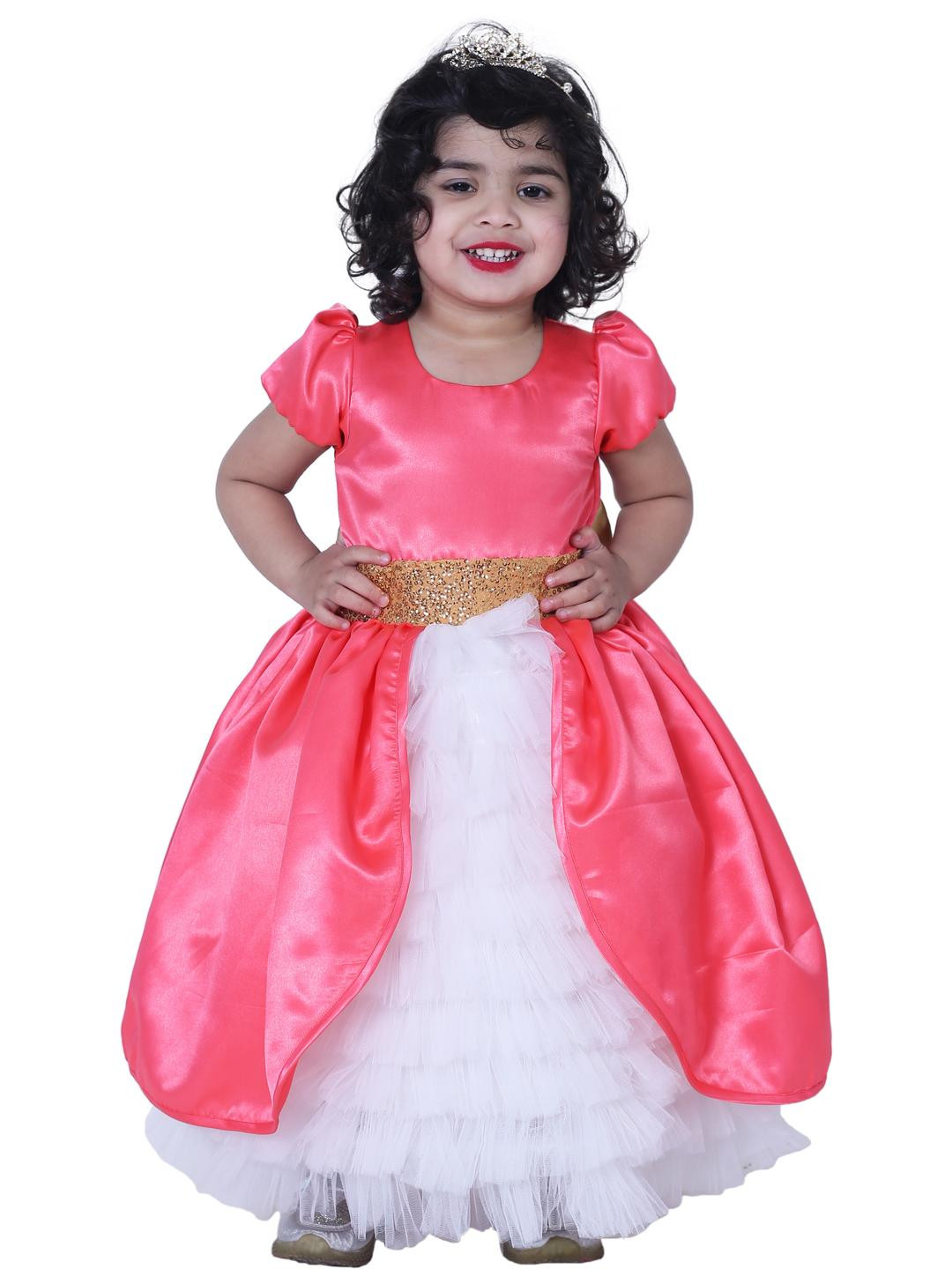 Shahina Fashion Girls Coral Princess Party Dress