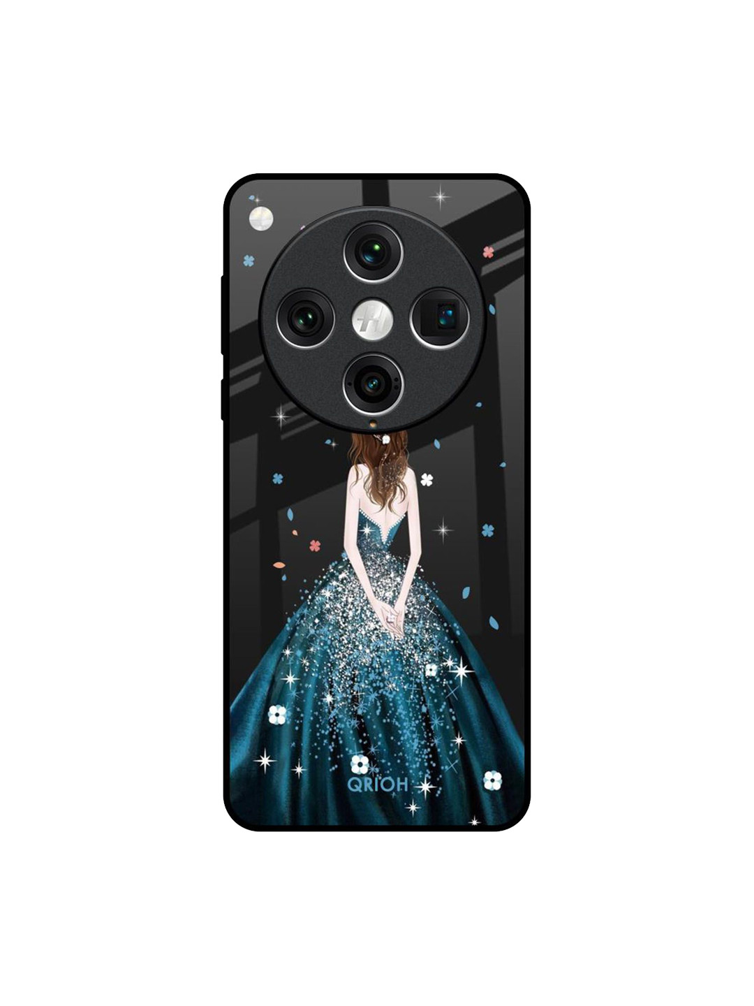 QRIOH Queen Of Fashion Printed Oppo Find X8 Pro Glass Back Case