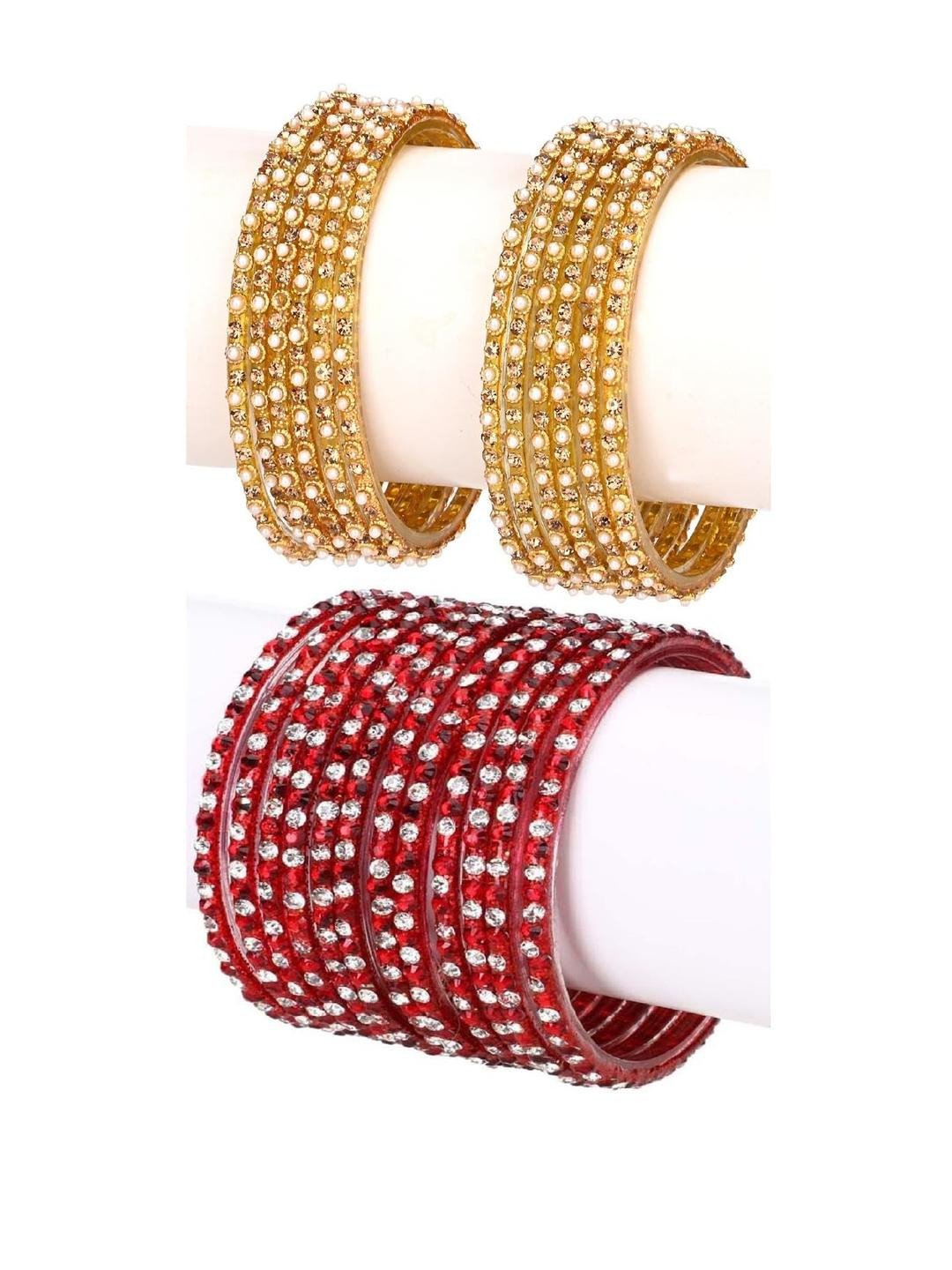 SOMIL Women Gold Alloy Bangles Set