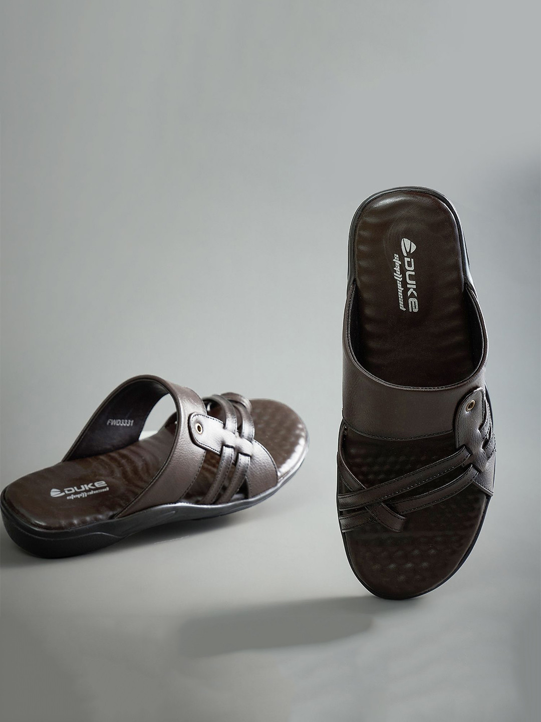Duke Men Synthetic Lining, PU Sole, Texture Pattern, ComfiKing Sandals