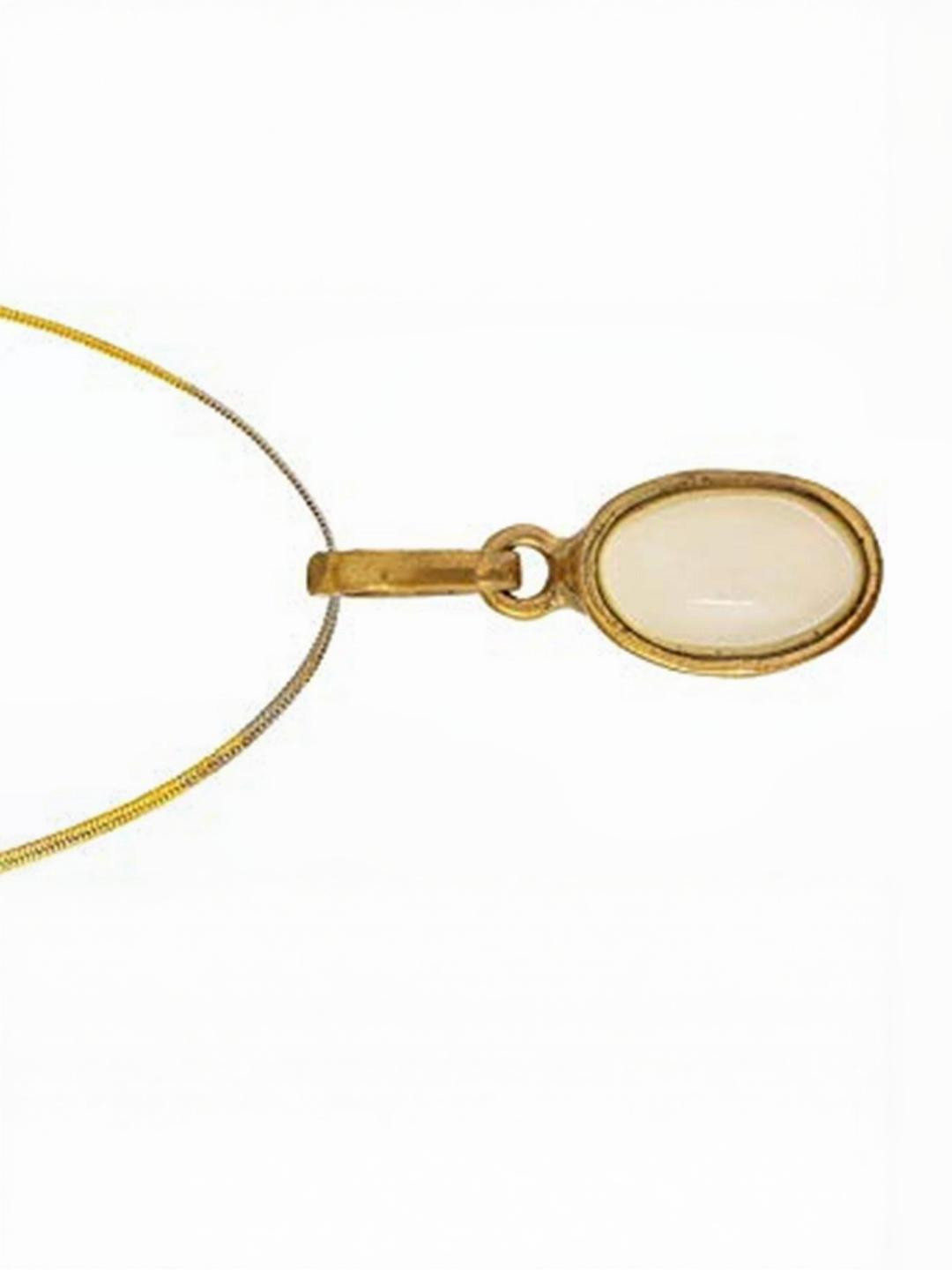 RAVIOUR LIFESTYLE Brass-Plated Oval Pendants with Chains