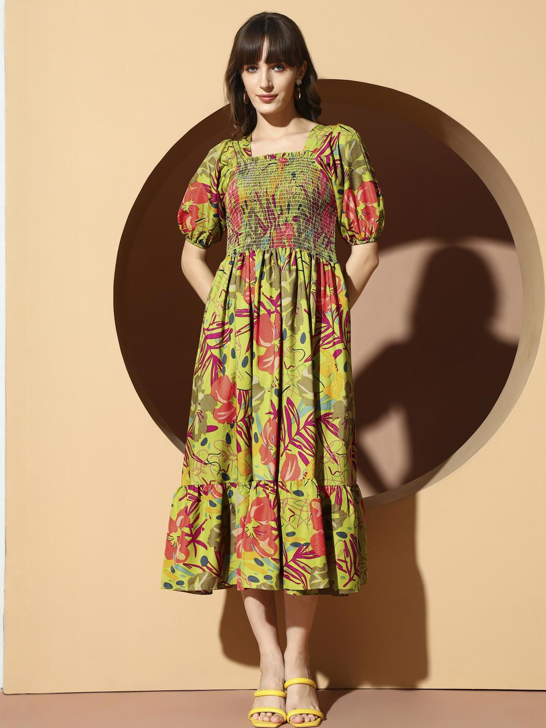 LookShine Adults-Women Green Dresses