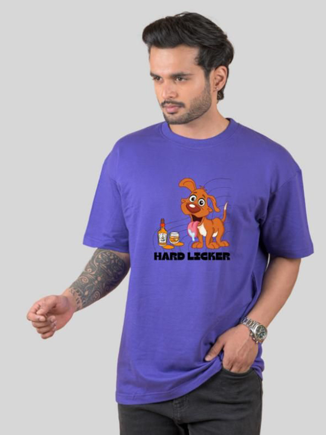 INDIAN THREADS Men Graphic Printed Round Neck Cotton T-shirt