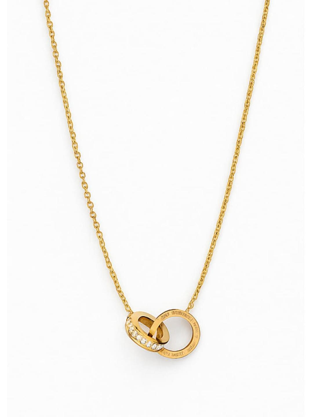 ISHTAARA Gold-Plated Stainless Steel Interlocked Timeless Necklace