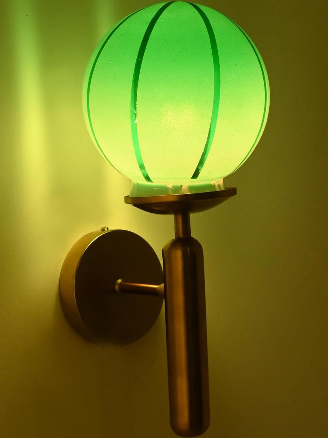 Somil Green Designer Glass Wall Night Lamp