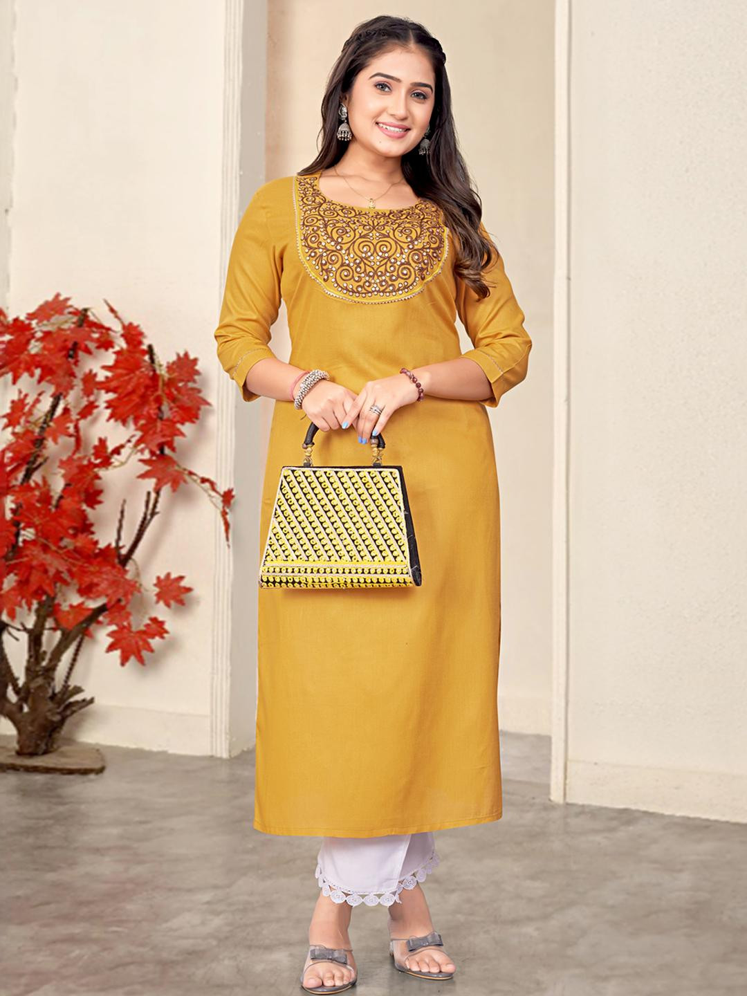 ZAZADIYA ENTERPRISE Women Yellow Kurtis