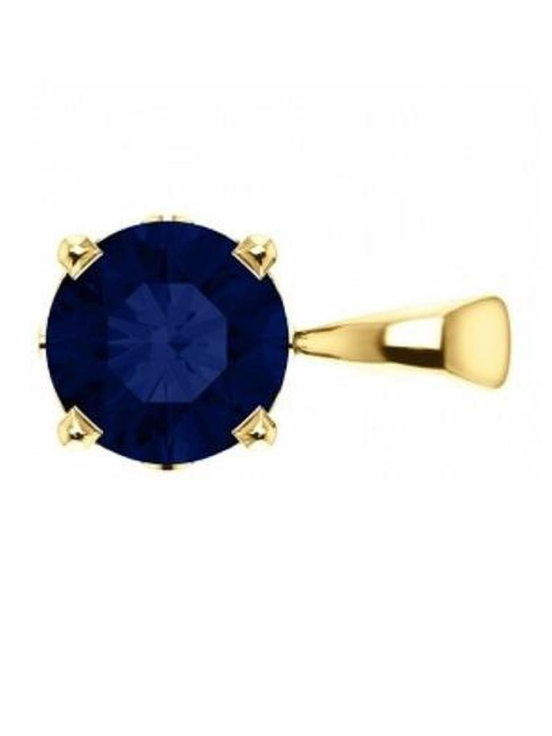 RAVIOUR LIFESTYLE Gold-Plated Blue Sapphire Pendant