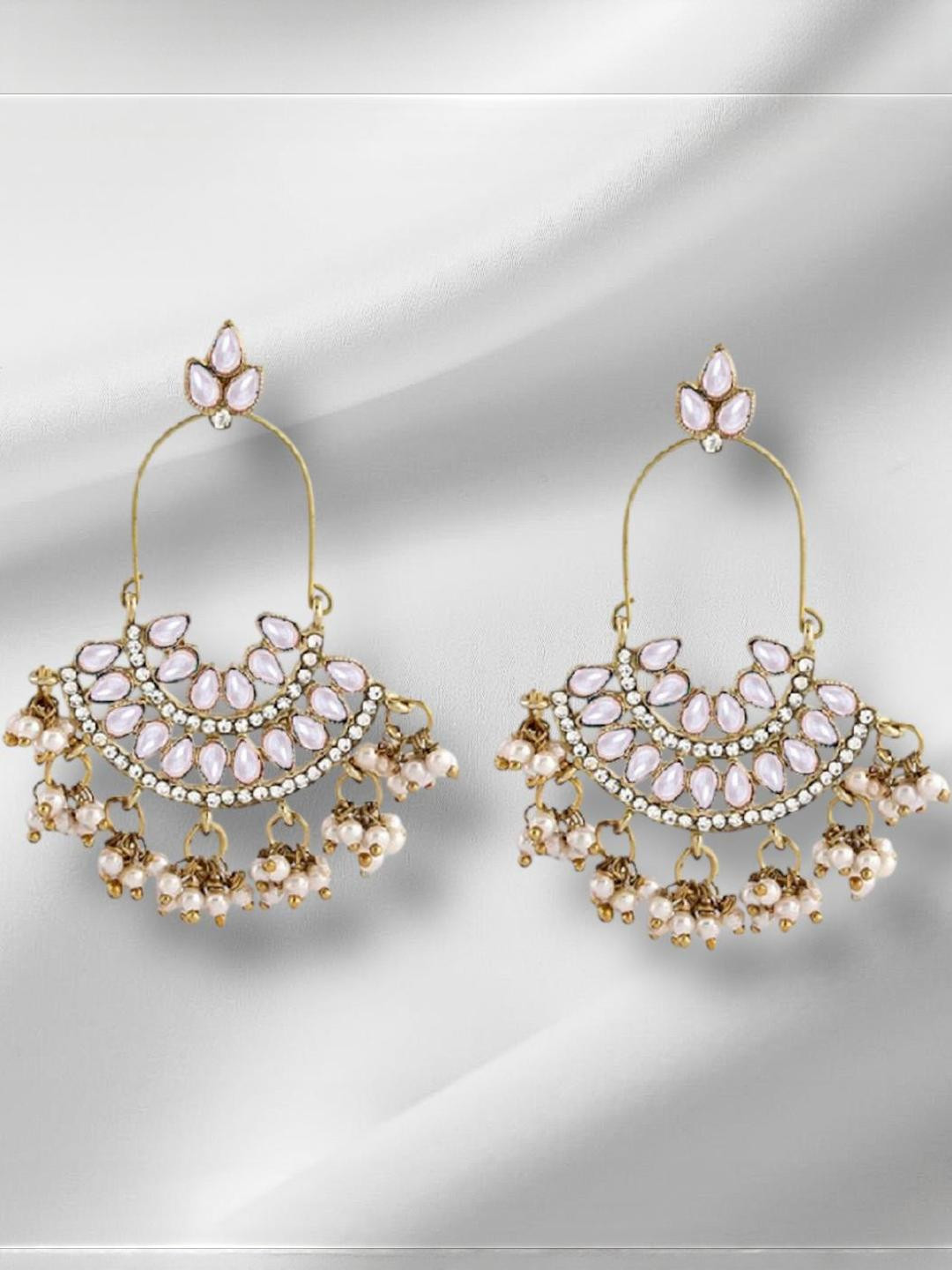 maayeri jewels Teardrop Shaped Chandbalis Earrings