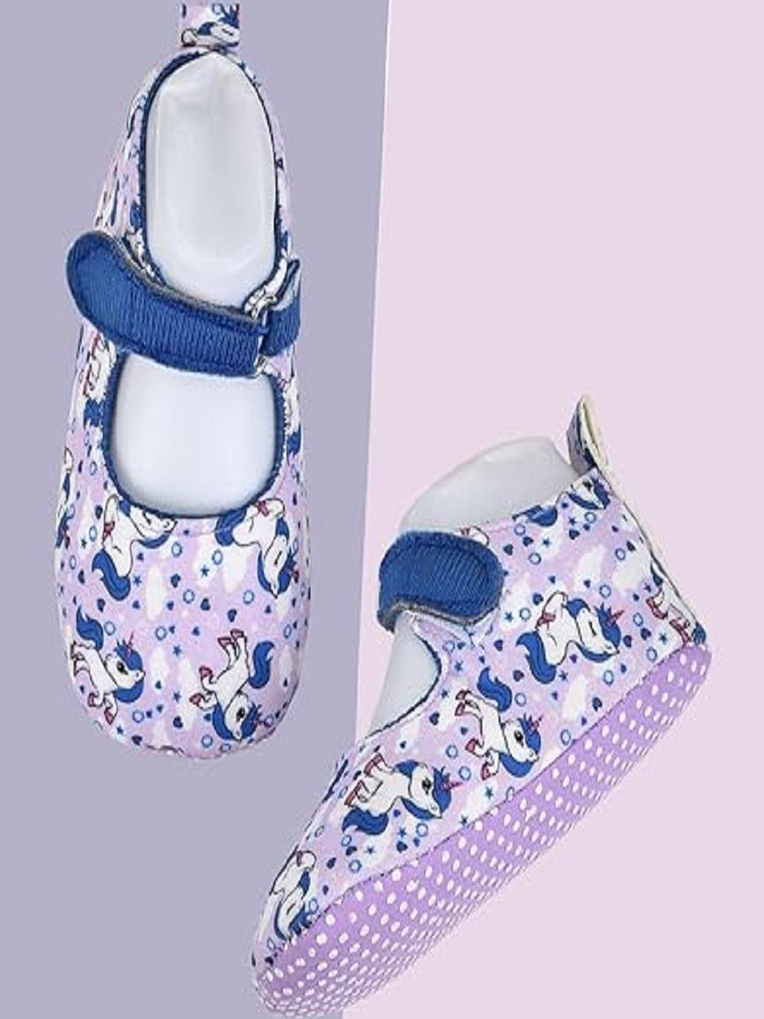 Star Fish Kids-Unisex Purple Cotton Booties