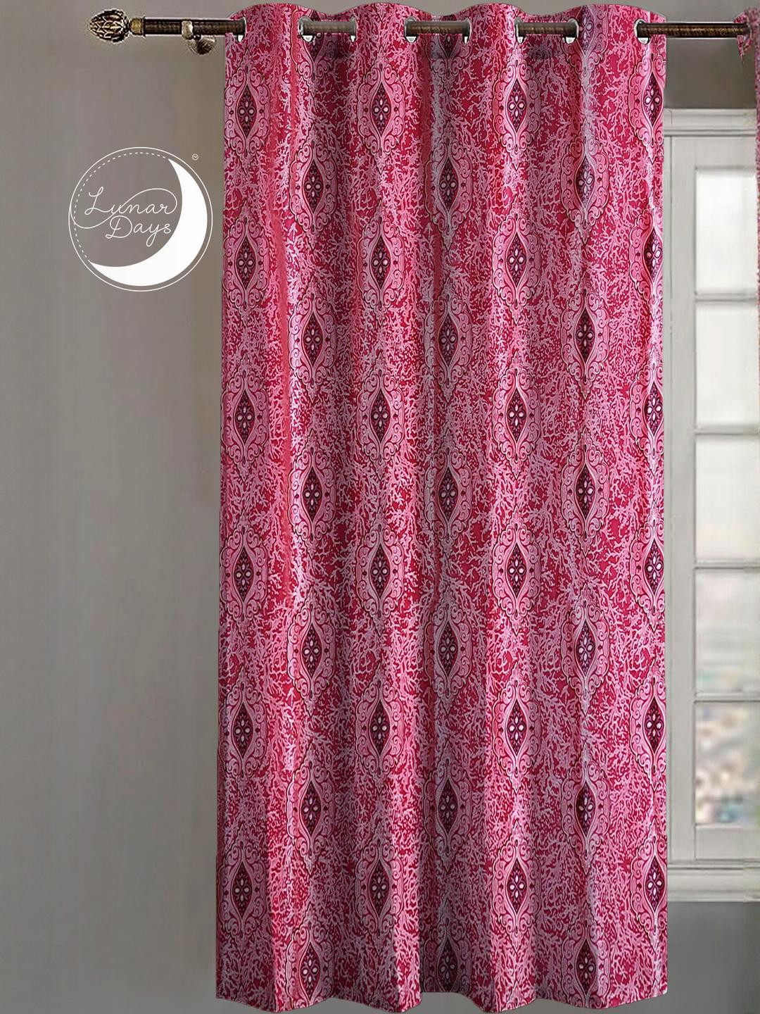 Lunar Days Pink Window Eyelet Ring 5 Feet  Curtains