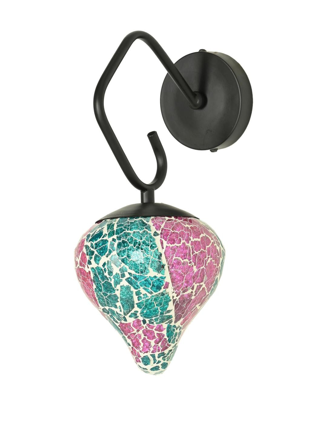 Somil Green & Pink Glass Elegant & Stylish Decor Modern Interiors Wall Lamps