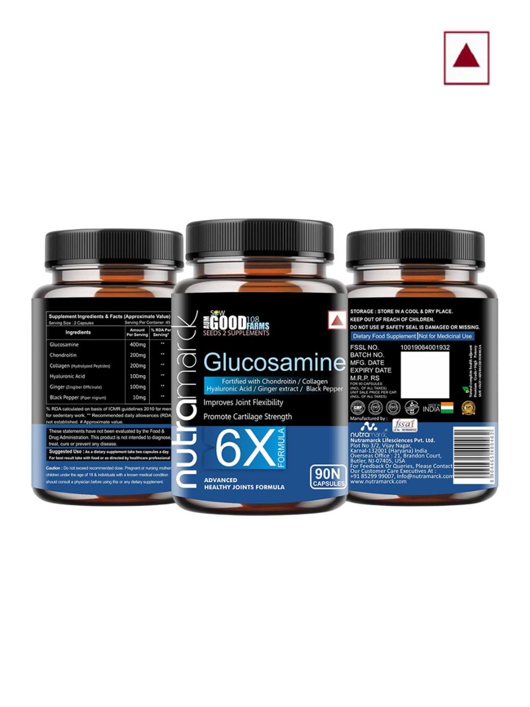 Nutramarck Glucosamine Capsules - 90 Capsules