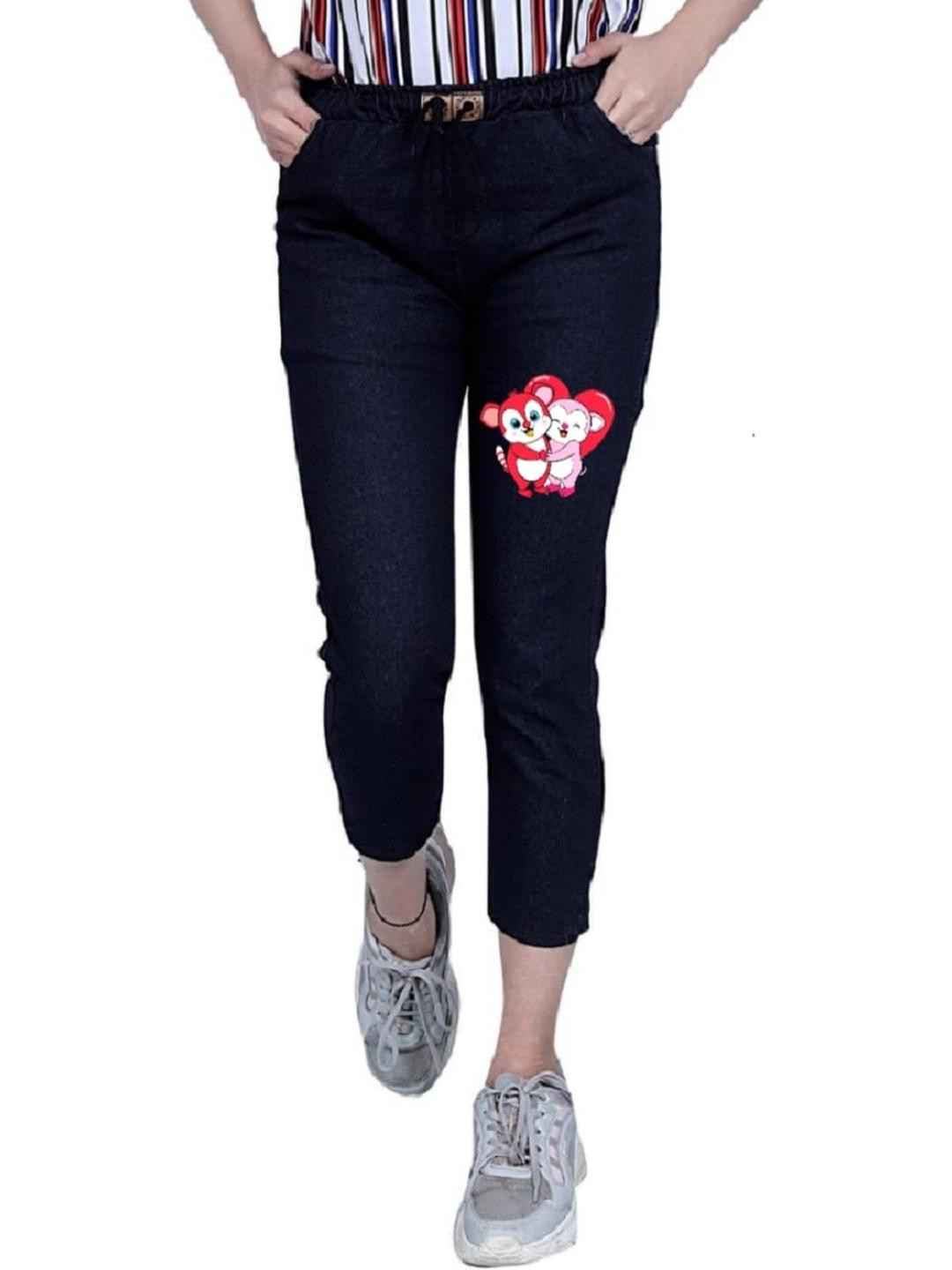 STYLOKAT Girls Printed Denim Jeans