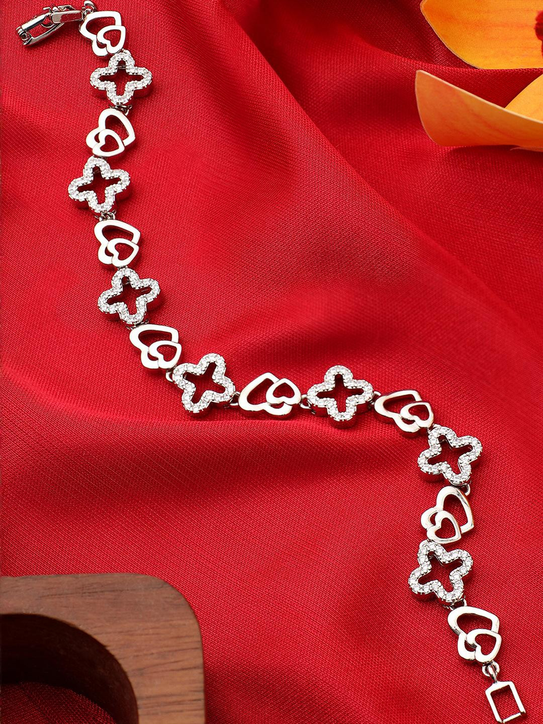 Beenth & Doneth Women Platinum-Plated Wraparound Bracelet