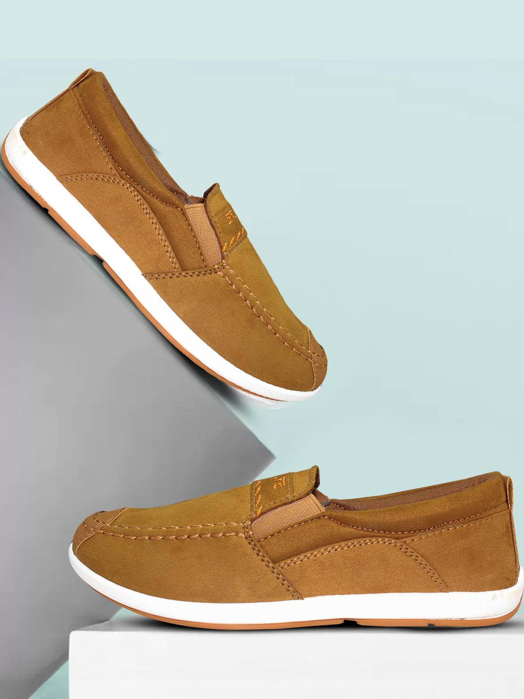 WALKLINE Men Tan Shoes