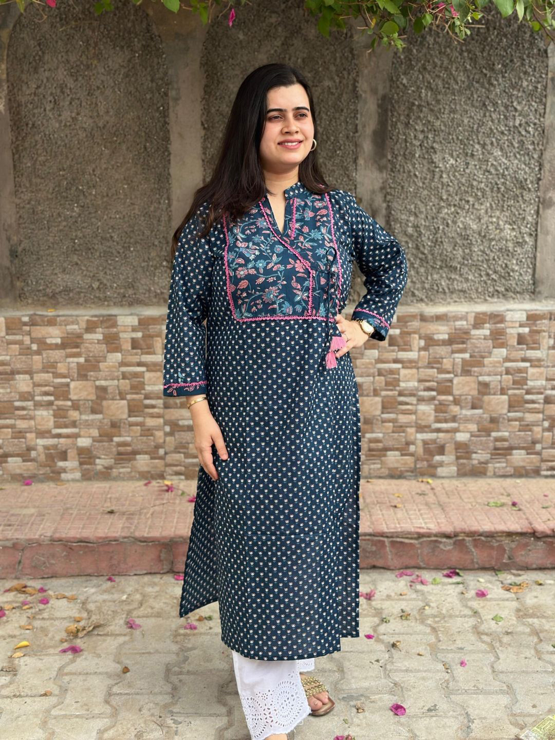 Vijaylaxmi Ethnic for Everyday Women Ethnic Motifs Printed Daily Pure Cotton Kurta
