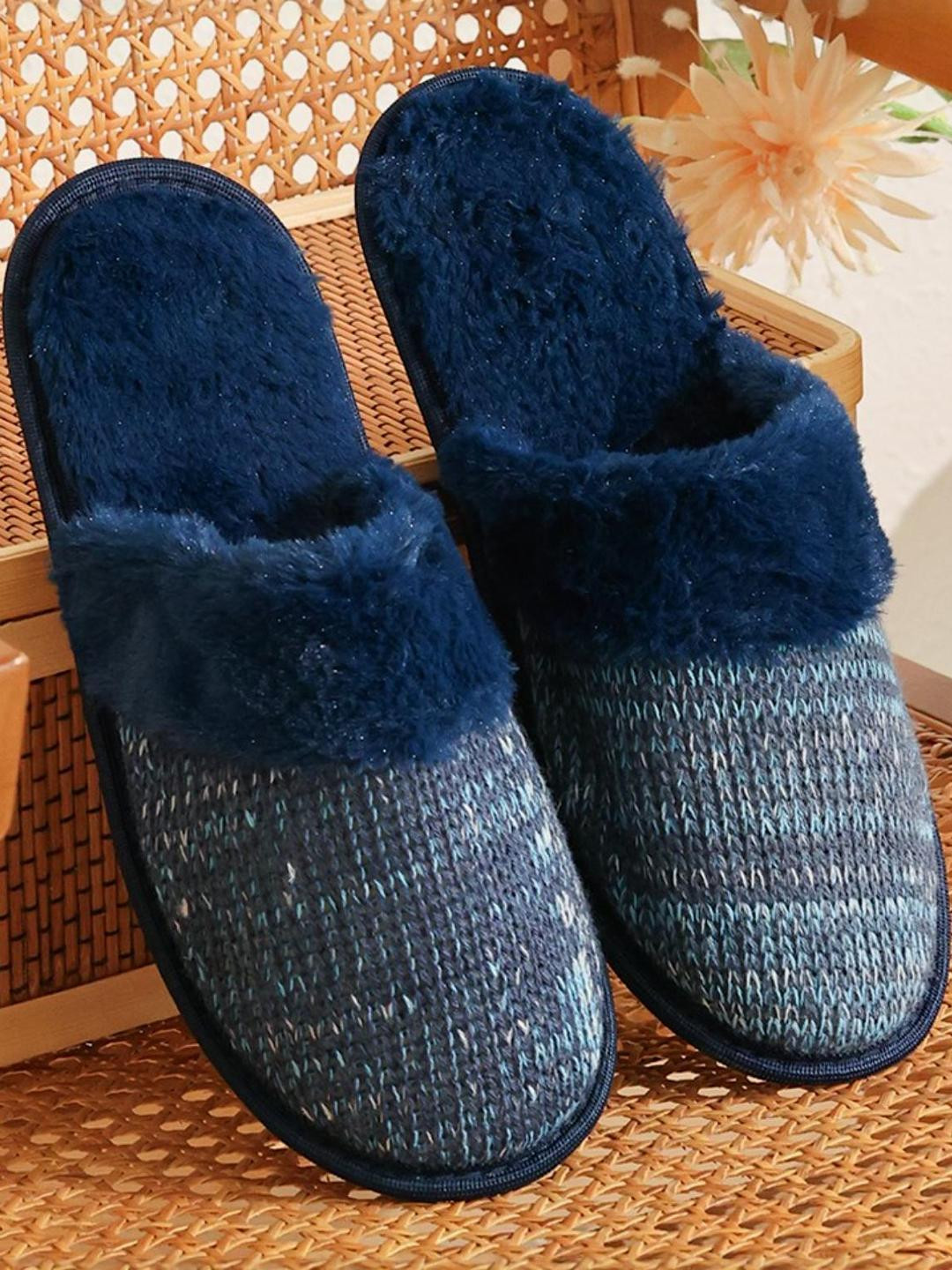 DRUNKEN Women Winter Blue Room Slippers