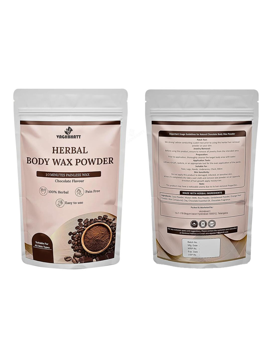 Vaghbhatt Chocolate Flavour Herbal Body Wax Powder