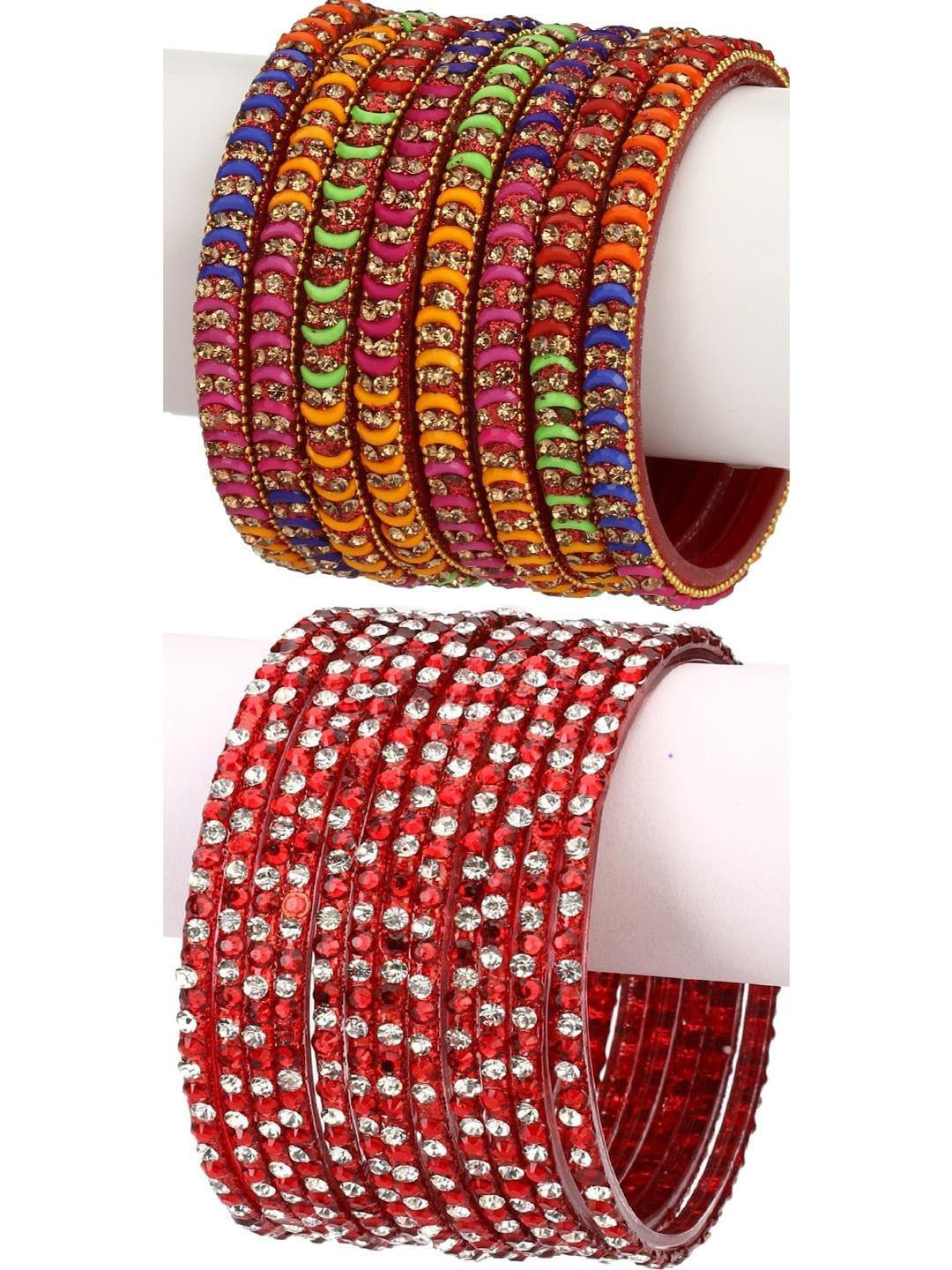 SOMIL Set of 20 Stones Studded Bangle