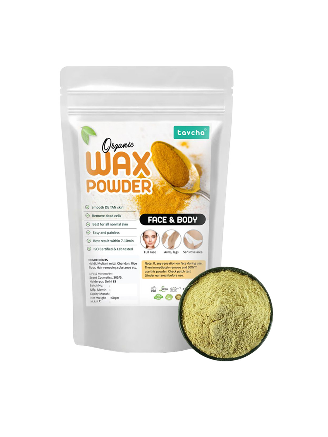 tavcha Organic Hair Removal Wax Powder - 60 g
