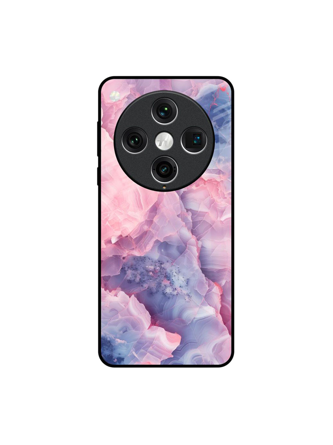 QRIOH Marble Veil Printed Oppo Find X8 Pro Glass Back Case Mobile Accessories