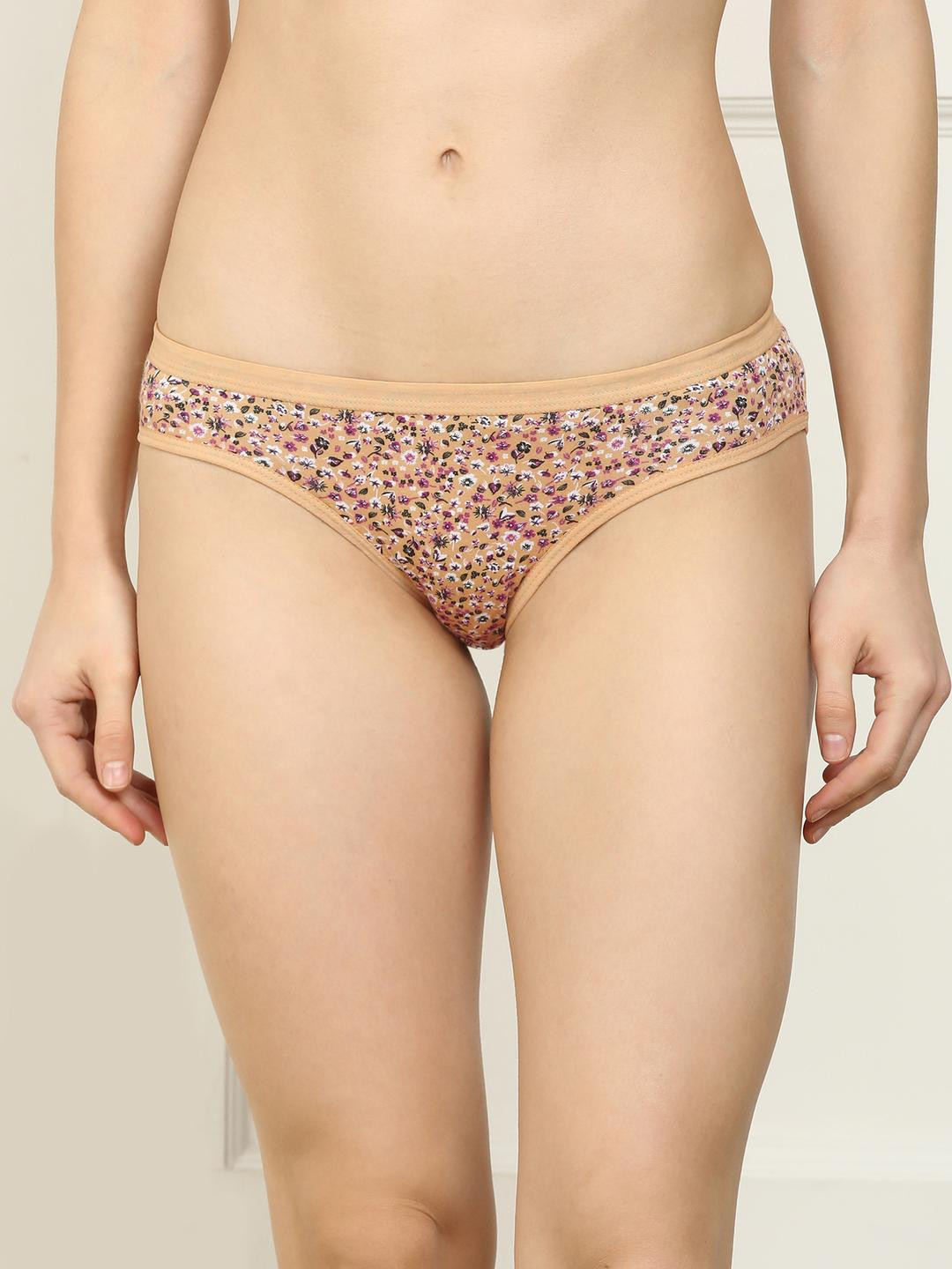 New stylish Brown Cotton Silk Hipster Multicolor Panties Pack of 1