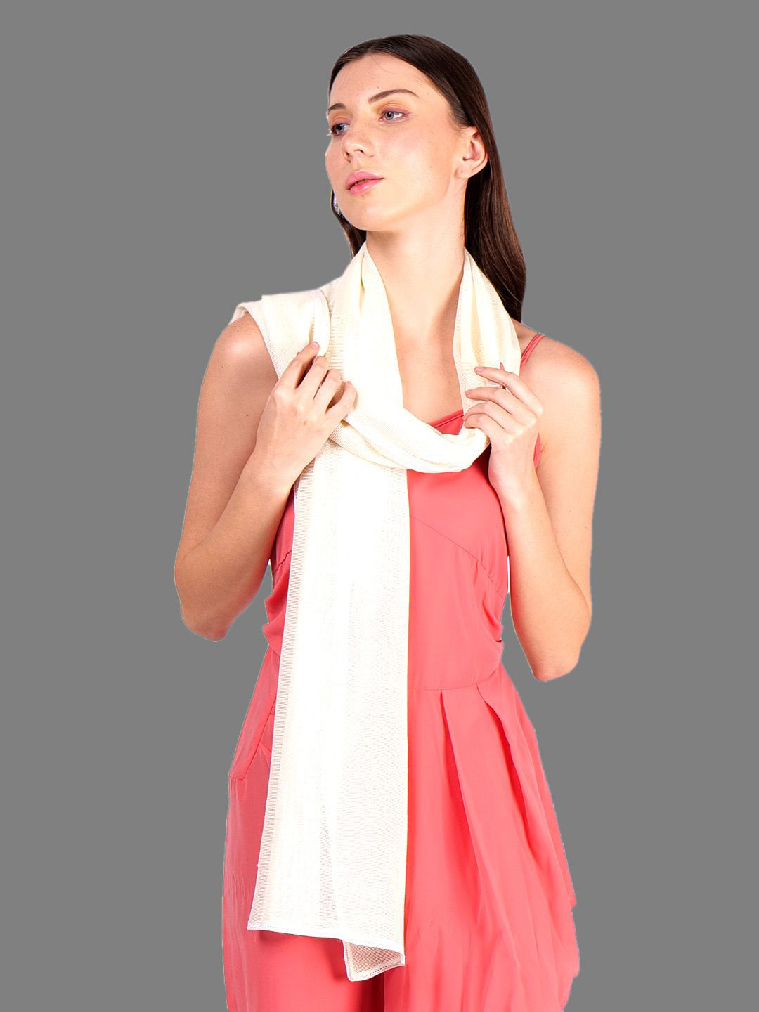 Hi Look Women Self Design Cottan Net Scarf