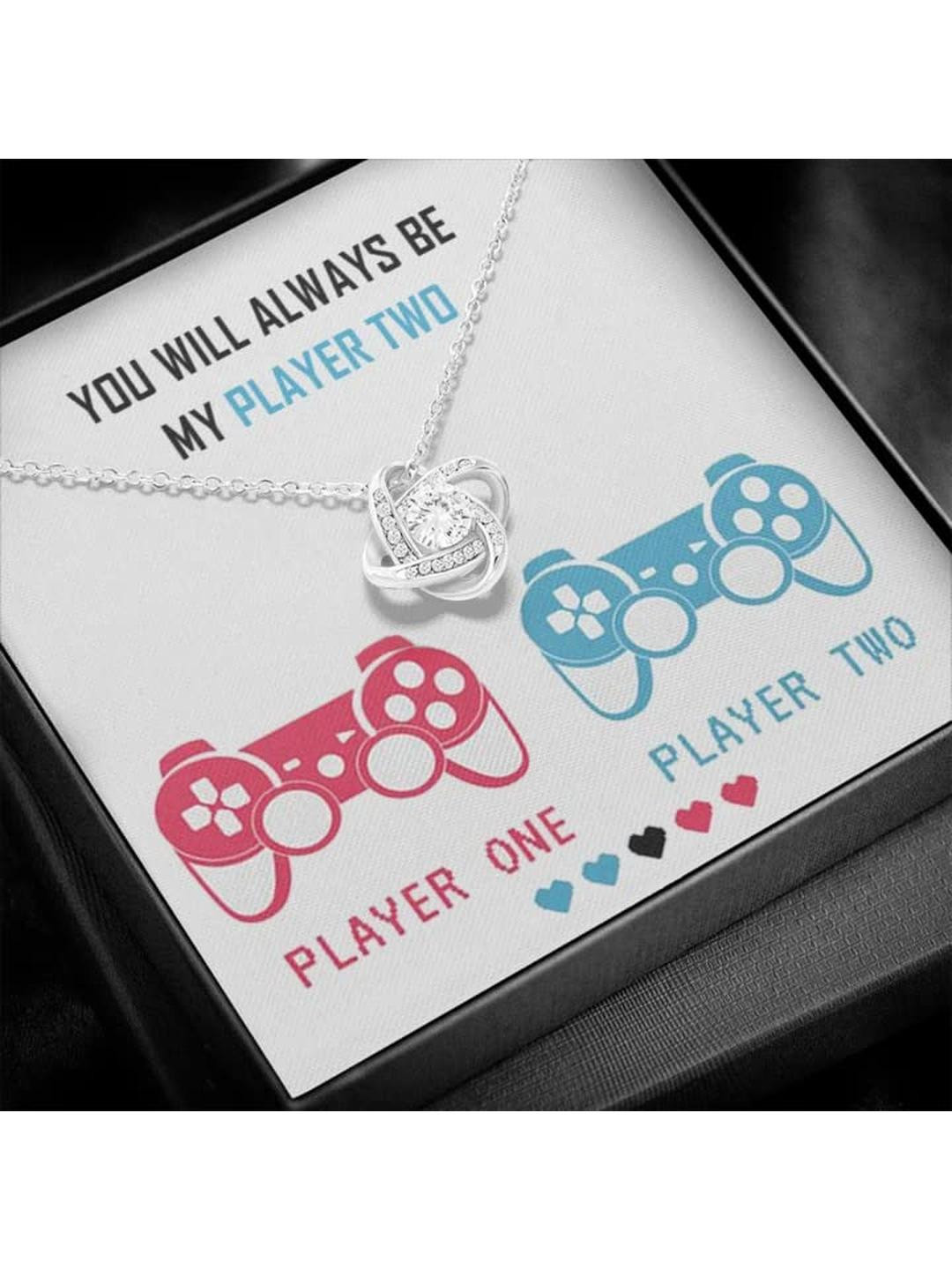 Gift for Gamer Girlfriend or Wife - 925 Sterling Silver Pendant With Message Card