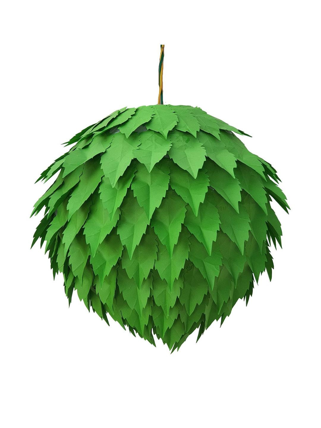 Designers Collection Green Wood Ceiling Lamp