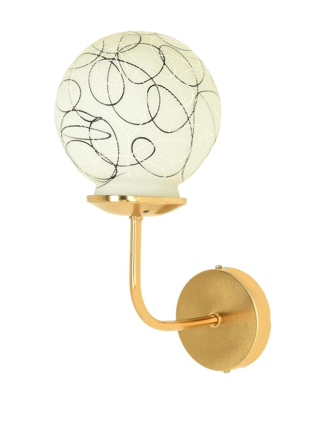 SOMIL Black and White Designer Glass Wall Night Lamp