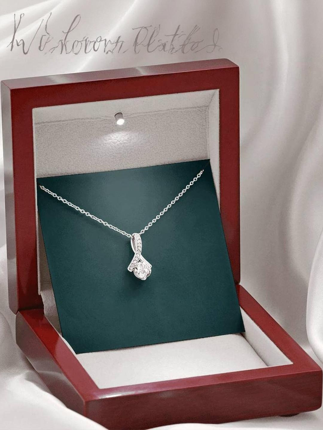 Sterling Silver Gift MOM NECKLACE, SON GIFT FOR MOM ALLURING BEAUTY NECKLACE YOU ARE THE BEST AMONG