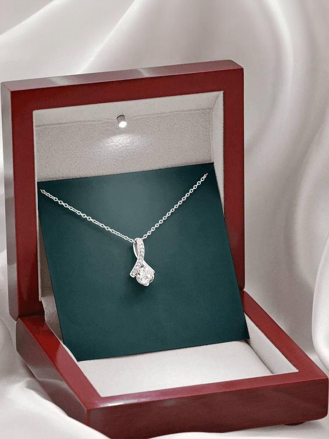 Sterling Silver Gift MOM NECKLACE, SON GIFT FOR MOM GIFTS MESSAGE CARD LUXURY ALLURING BEAUTY NECKL