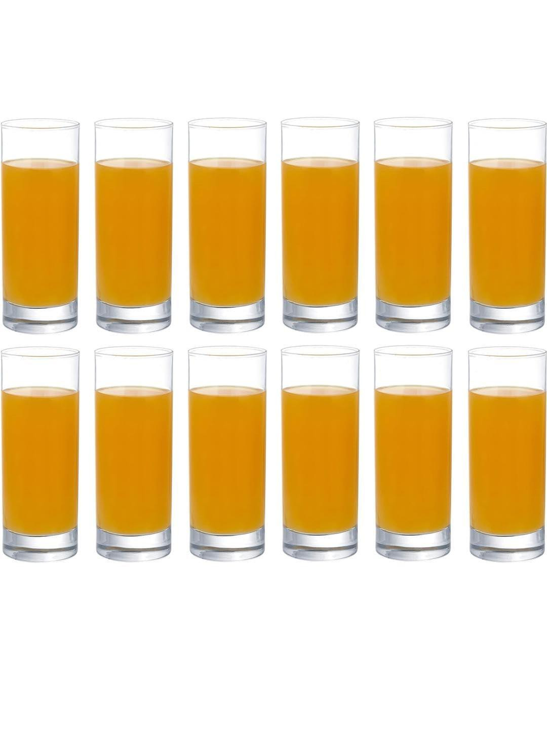 SOMIL Pack Of 8 Transparent Premium Food-Safe Glass Material Water Glass