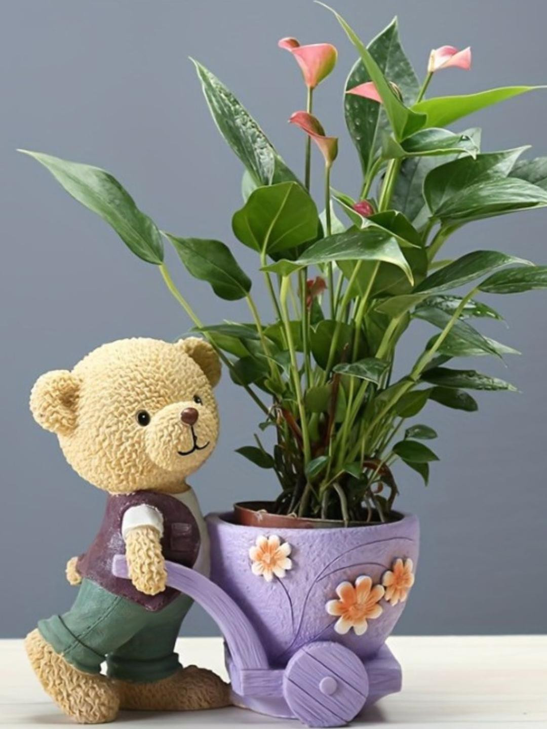 Eleven To Eleven Decor Bear Flower Holder Planter