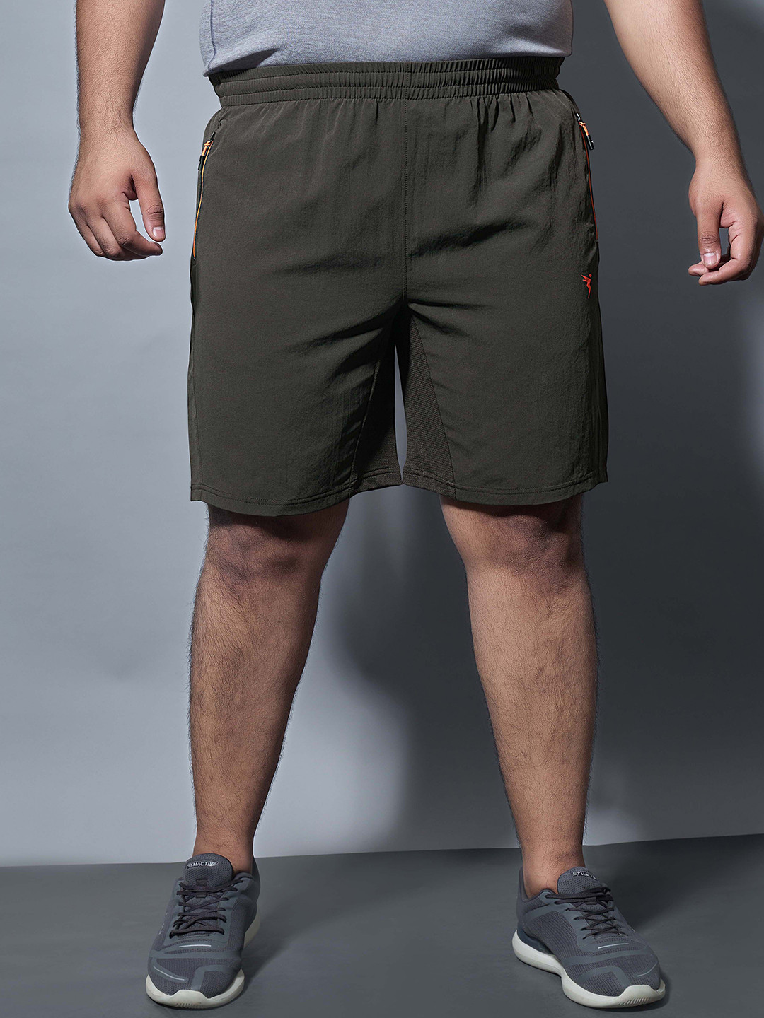 Technosport Men Plus Size Solid Slim Fit  Sports Shorts with Technolite