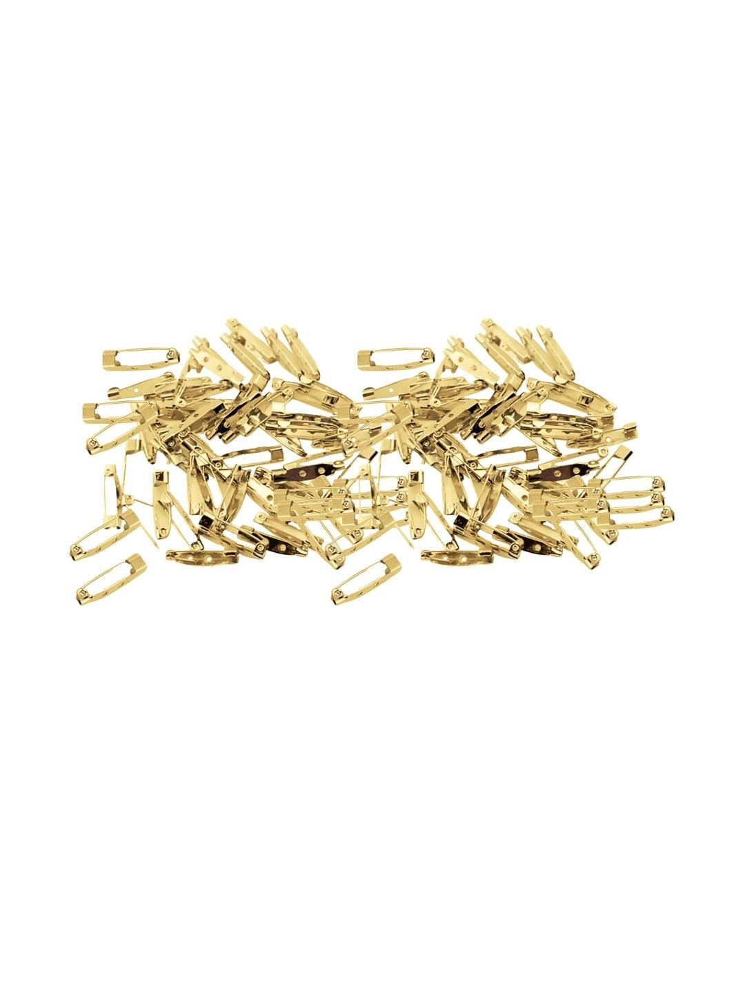 FURE Pack of 100 Gold Toned Metal Brooch Pins