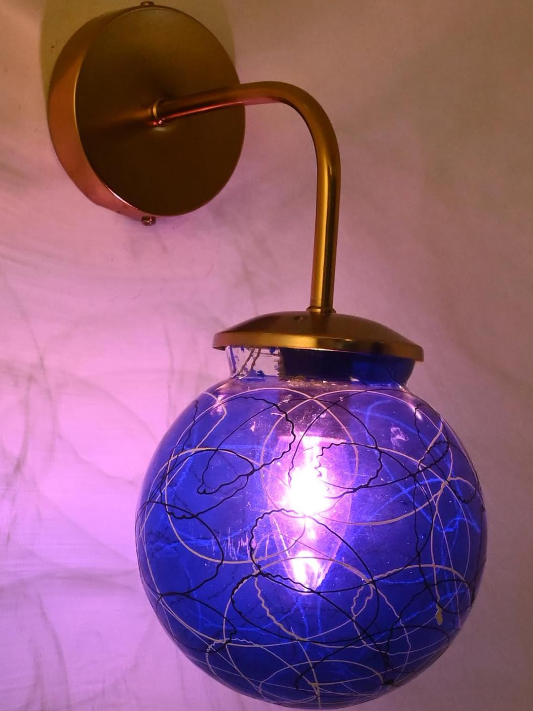 SOMIL Multicolored Stylish Glass Night Lamp for Home Decor