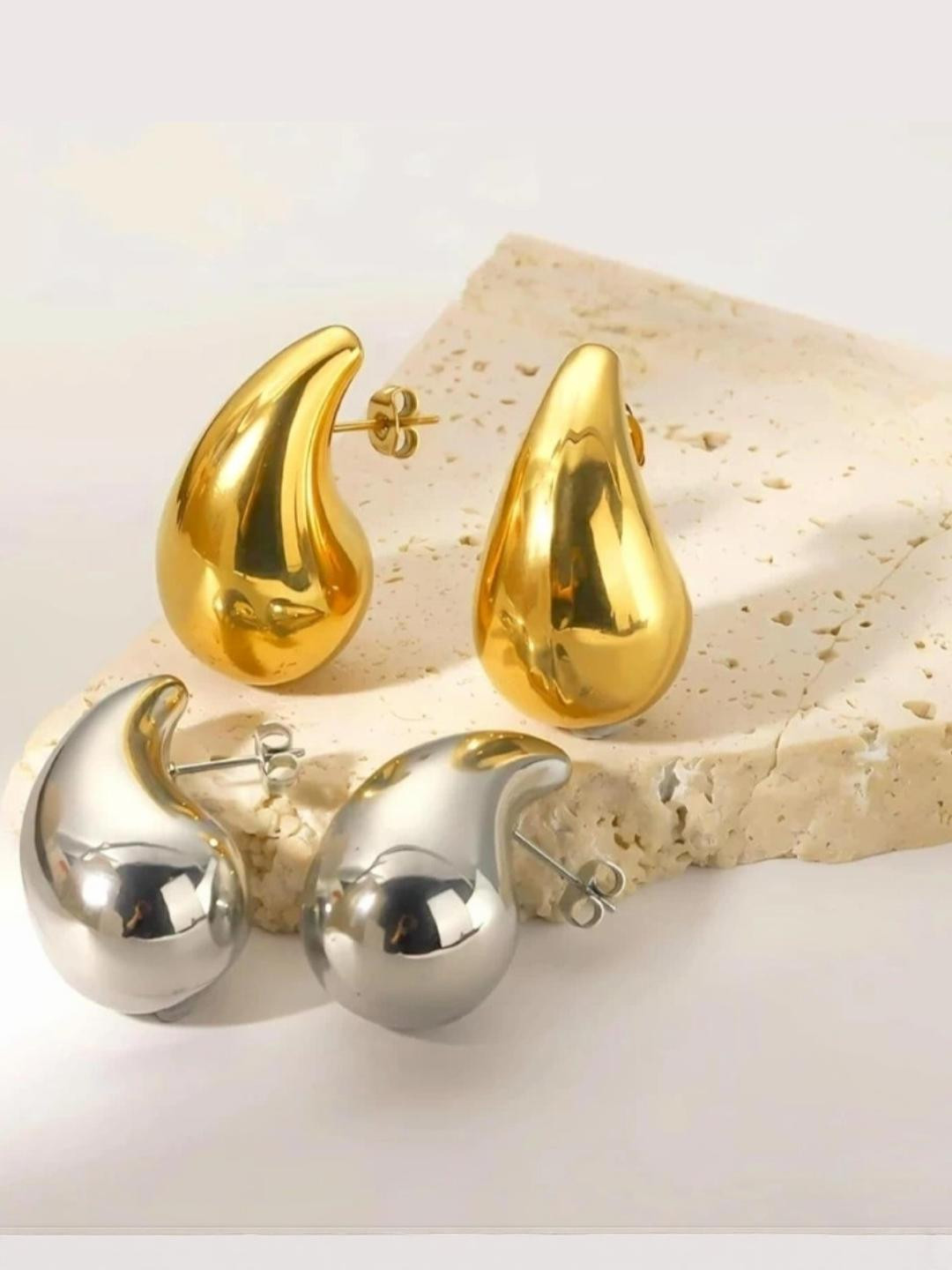 ISLANA women's Teardrop Shaped Studs Earrings