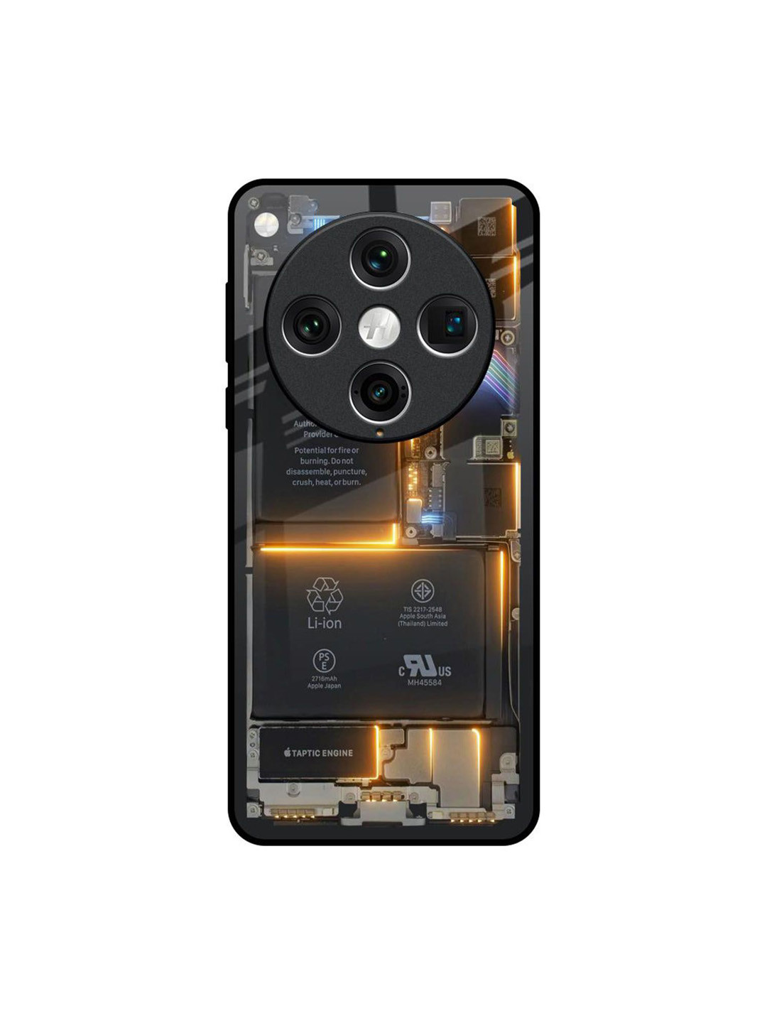 QRIOH Typography Printed Oppo Find X8 Pro Skeleton Glass Back Case Mobile Accessories