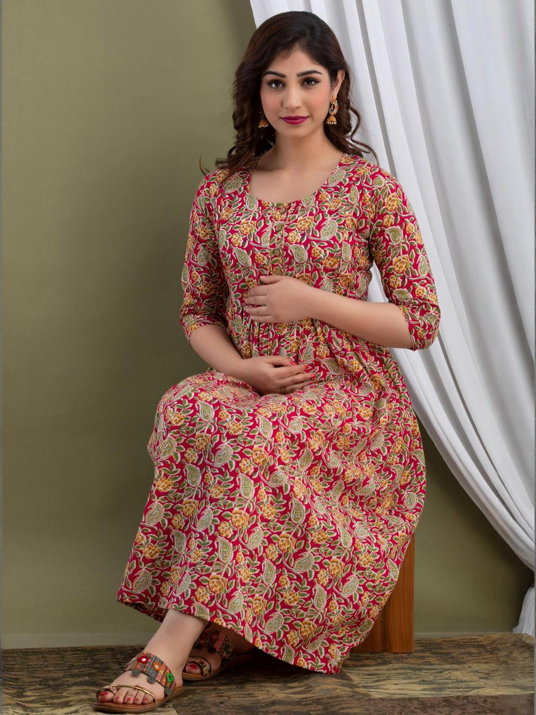 FASHION CLOUD Women Magenta Kurtis