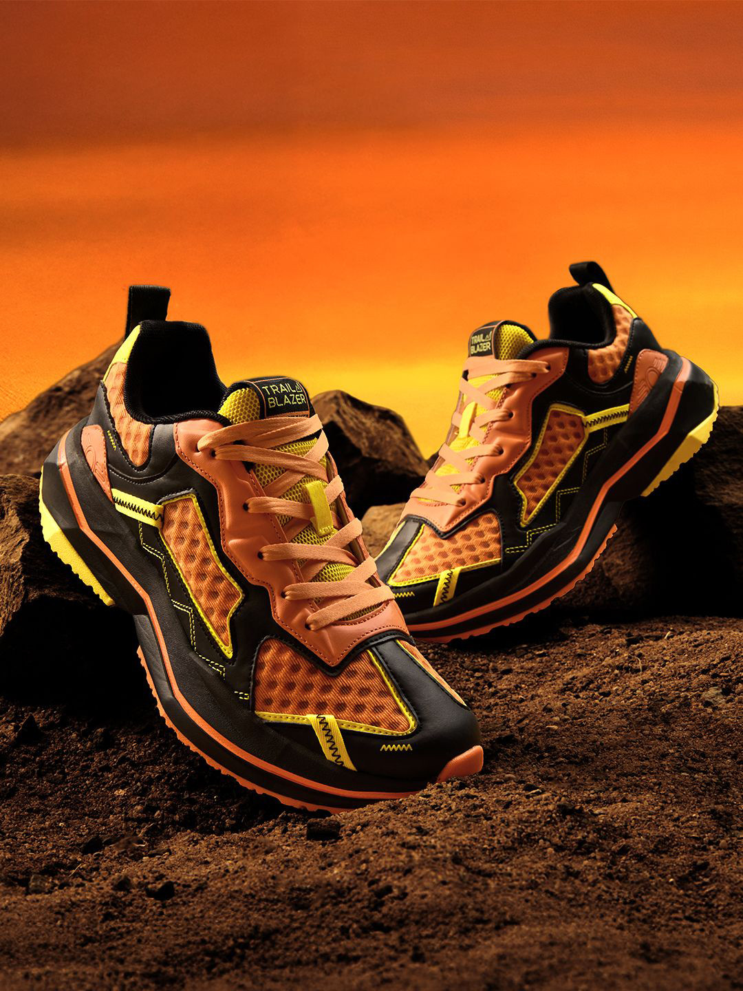 The Souled Store Men Trailblazer Printed Multicolor Low Top Sneakers