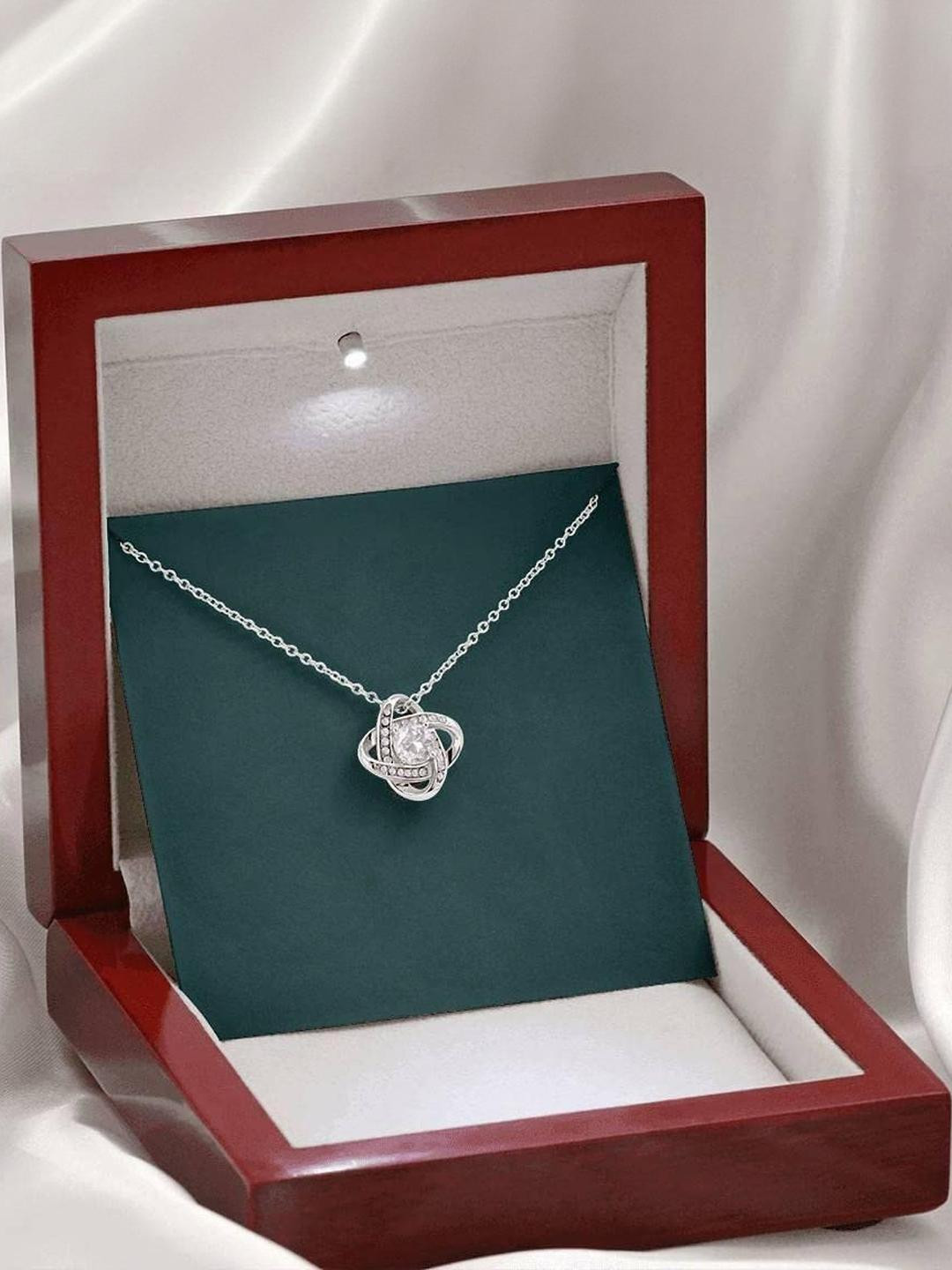 Sterling Silver Gift MOM NECKLACE, THANK YOU GIRAFFE LOVE KNOT NECKLACE GIFTS FOR MOM