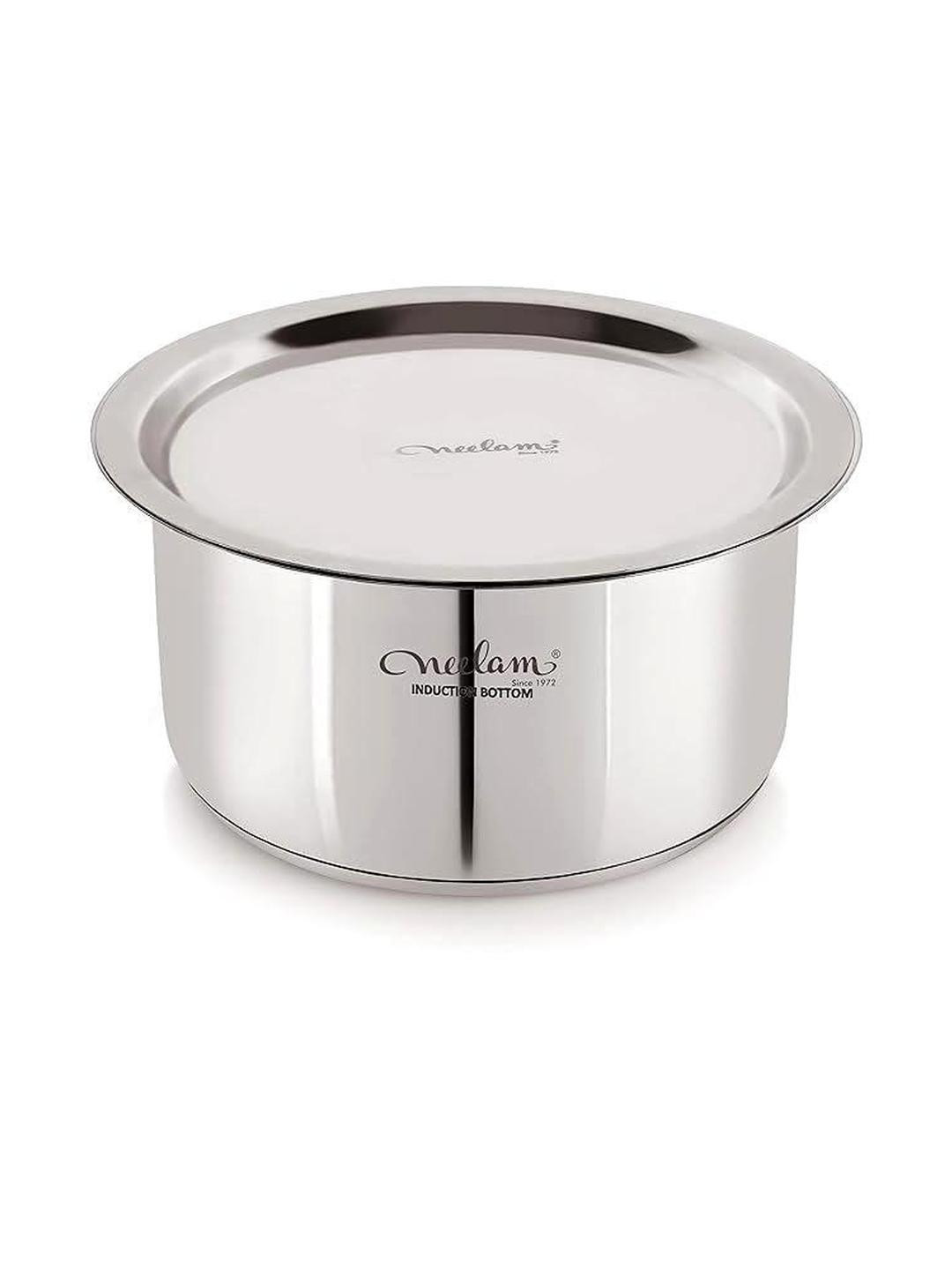 Neelam Stainless Steel  Induction bottom Tope Size 13 With Lid  22cm (2.3 LTR)