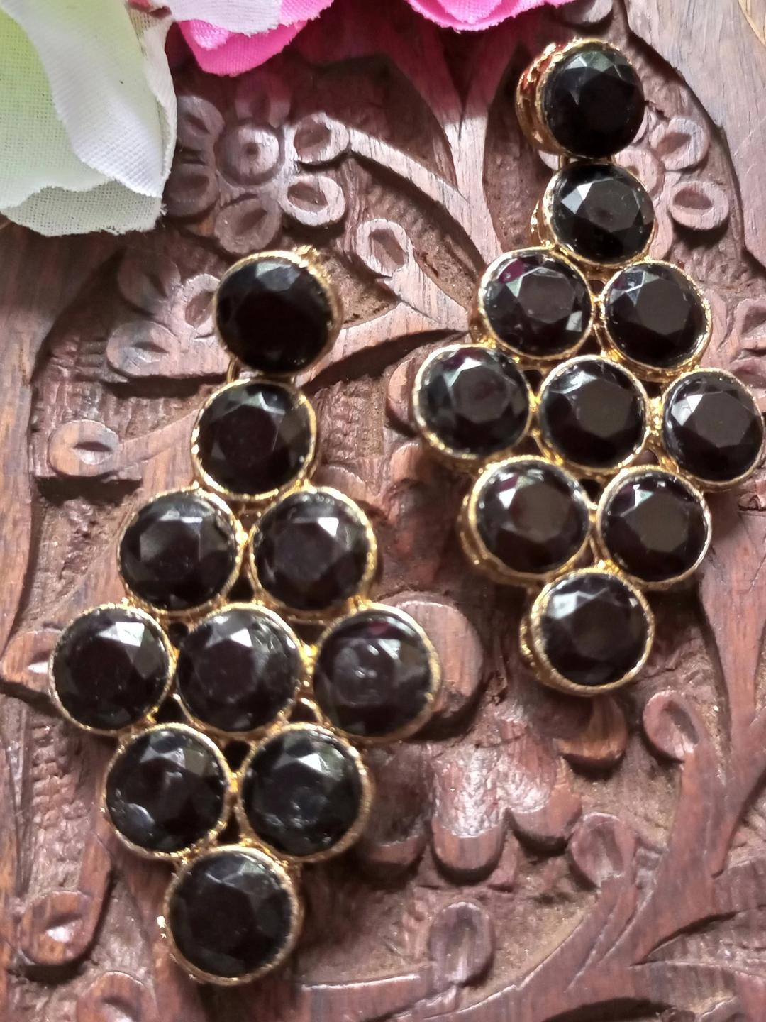 JN HANDICRAFT Women Black Earrings