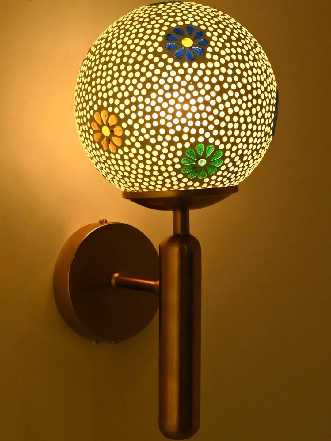 Somil Multicolor Elegant Designer Glass Night Lamp