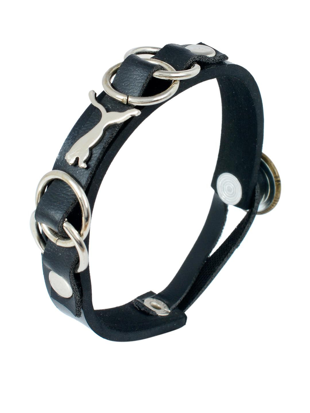 Missmister Leather Rhodium-Plated Bracelet