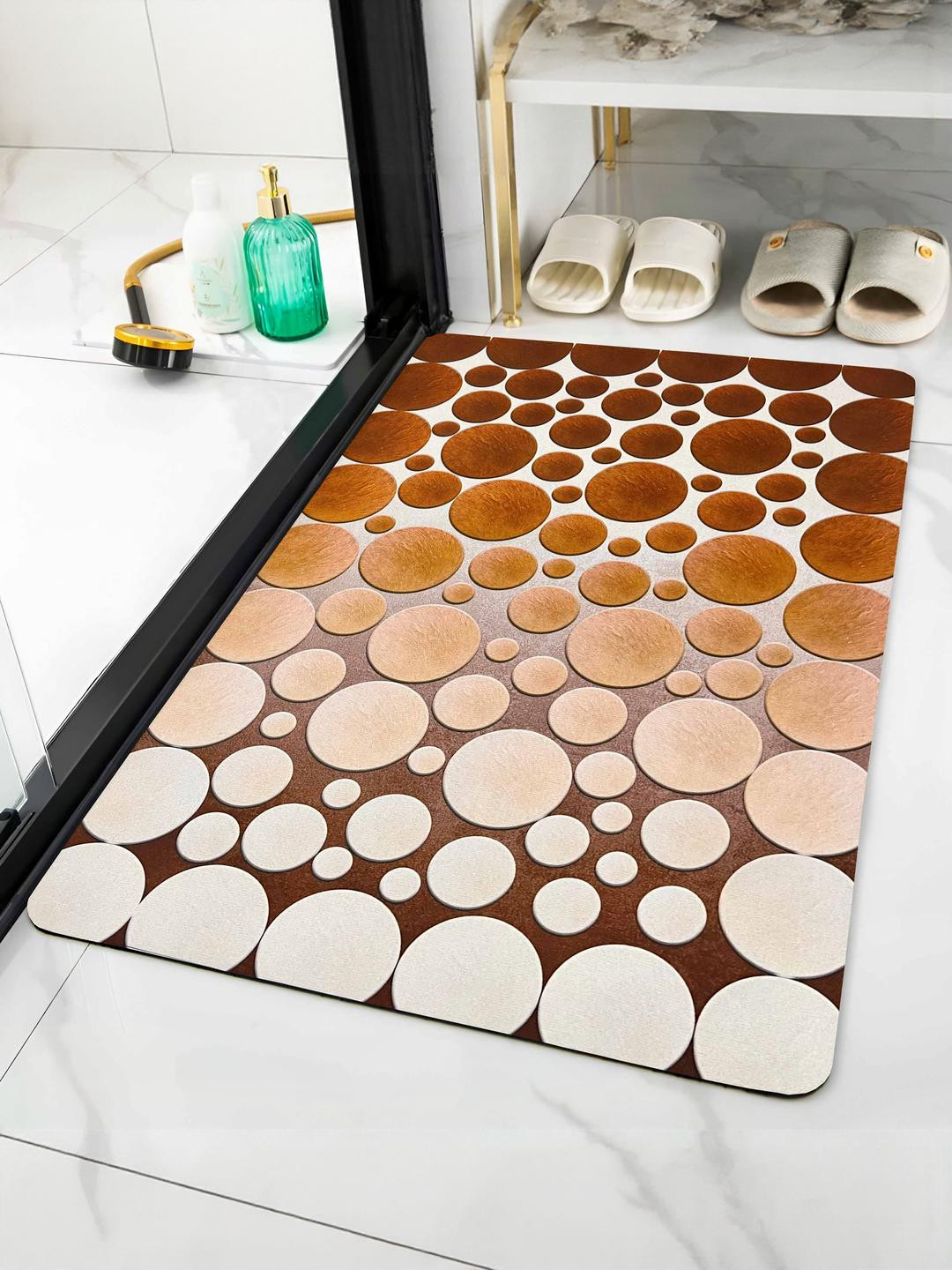 IVAZA Unisex Gold Color Anti Slip Silicone Material Bath Mats For Bathroom