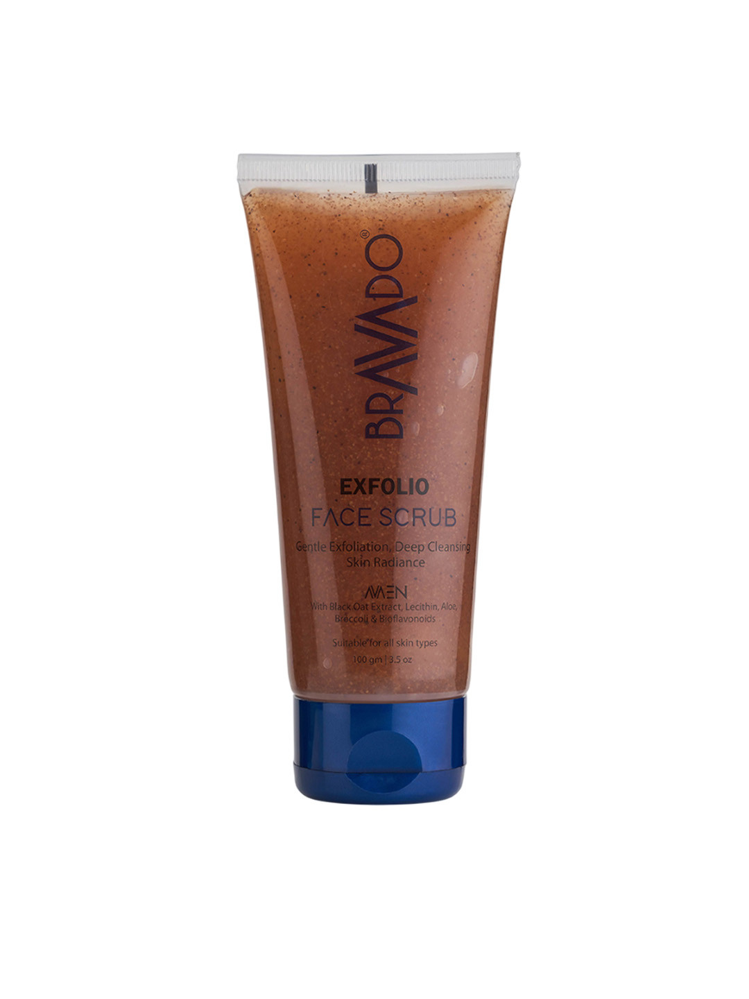 Bravado Exfolio Face Scrub for Hydrating, Exfoliating Cleanser for Oily, Dry Skin -100g