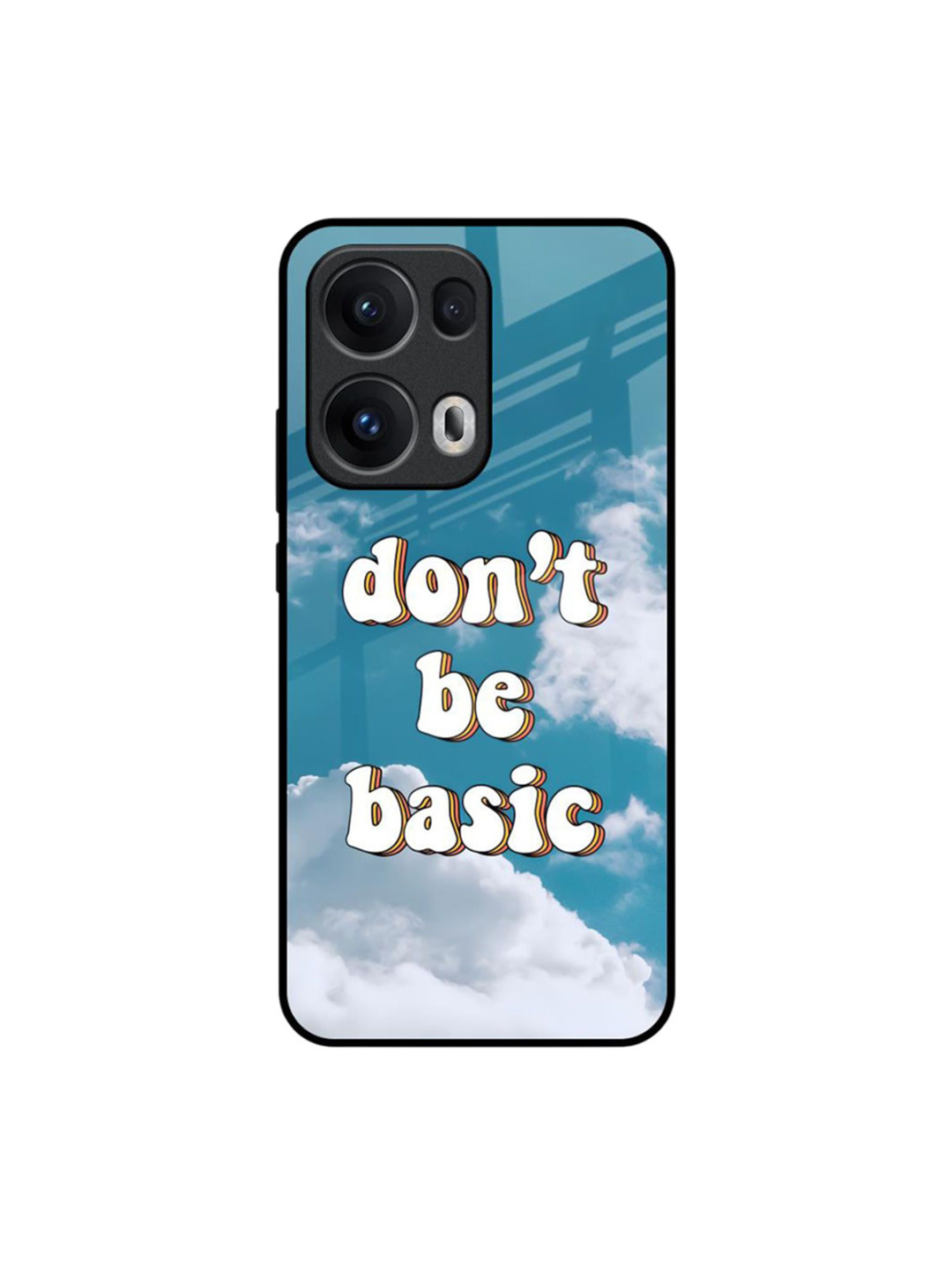 QRIOH Typography Altitude Attitude Printed Oppo Reno13 Pro 5G Glass Back Case