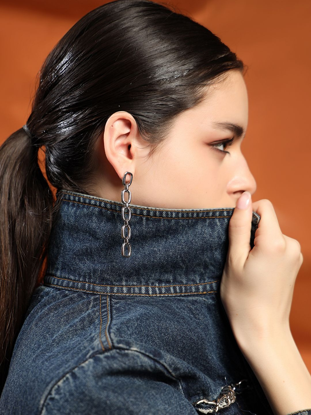 Kazo Contemporary Chained Drop Earrings